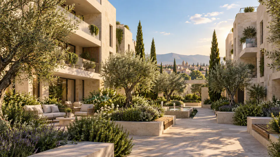 Hình minh họa phong cách sống và kiến trúc Nicosia (Hà Nội)